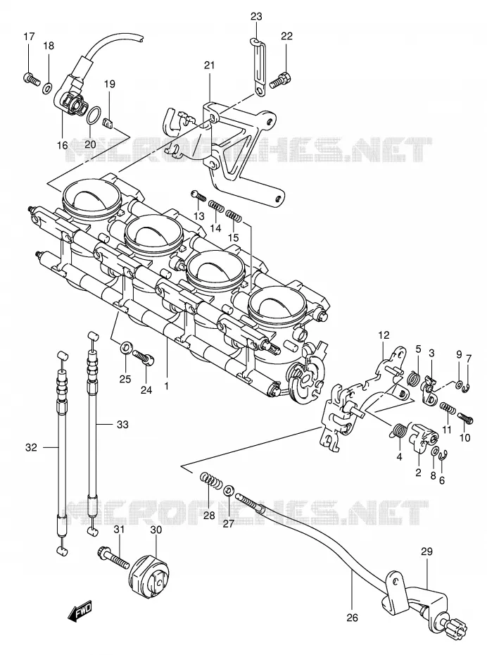 ENSEMBLE INJECTION (MODELE Y) Suzuki MOTO 750 GSX-R 2000  GSX-R750U2Y(E2)