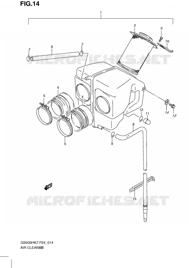 FILTRE A AIR Suzuki MOTO 500 GS-E 2009  GS500HK9(P24)