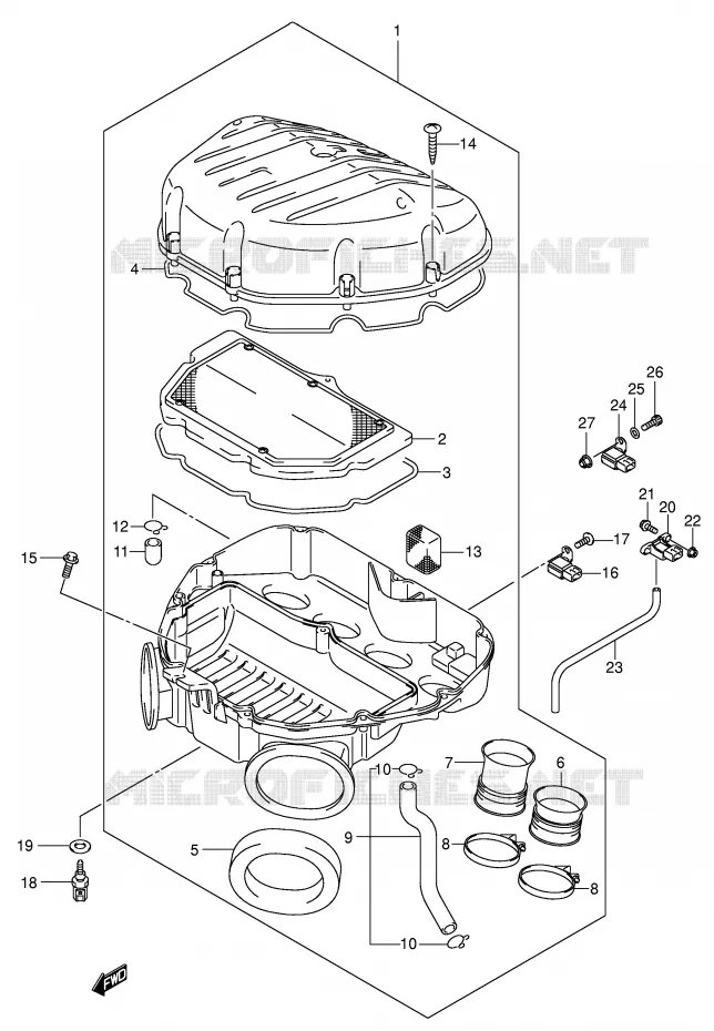 FILTRE A AIR Suzuki MOTO 750 GSX-R 2001  GSX-R750U2K1(E2)