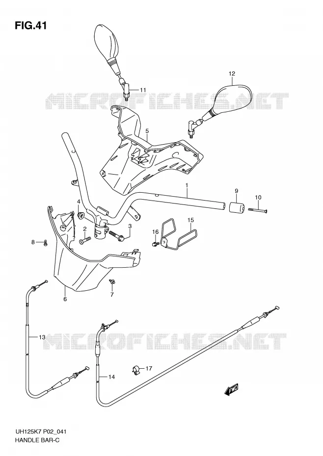 GUIDON Suzuki SCOOTER 125 BURGMAN 2009  UH125GK9(P2)