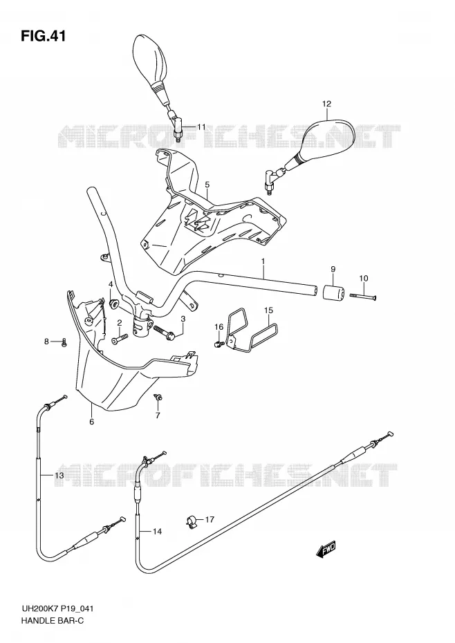 GUIDON Suzuki SCOOTER 200 BURGMAN 2008  UH200GK8(P19)