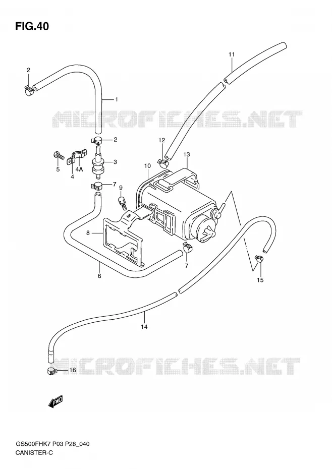 RENIFLARD (P33) Suzuki MOTO 500 GS-F 2007  GS500FHK7(P3)