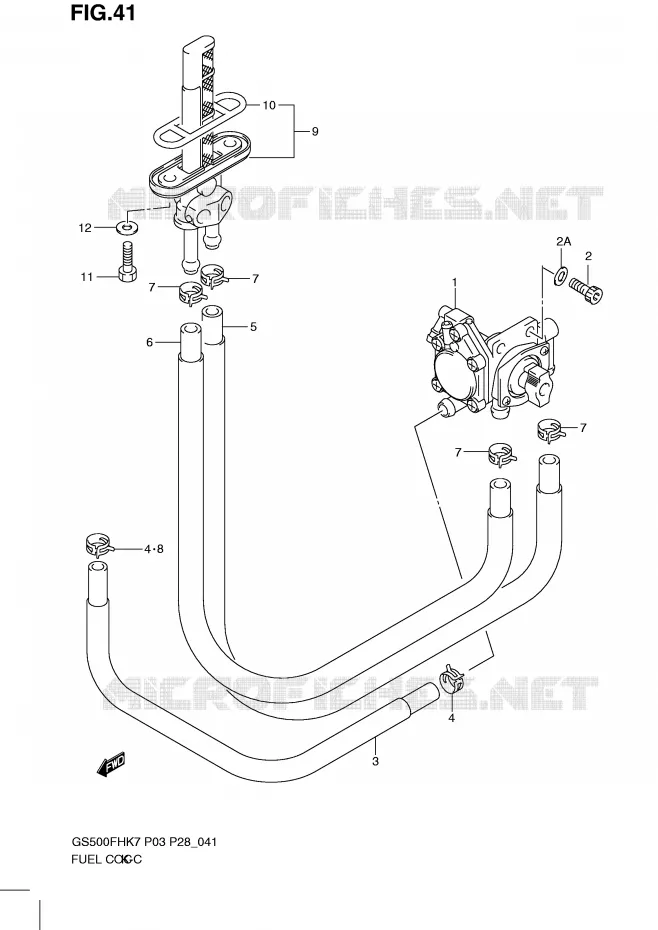 ROBINET D'ESSENCE Suzuki MOTO 500 GS-E 2008  GS500HK8(P3)
