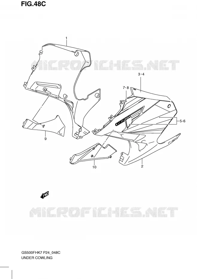 SABOT  (GS500FHL0) Suzuki MOTO 500 GS-E 2010  GS500HL0(P24)