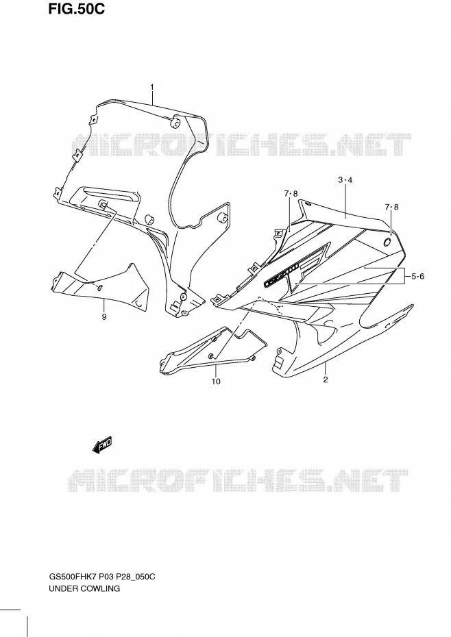 SABOT  (GS500FHL0) Suzuki MOTO 500 GS-F 2009  GS500FHK9(P3)