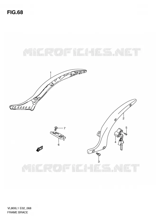 SUPPORT CADRE Suzuki MOTO 800 VOLUSIA 2011  VL800L1(E2)