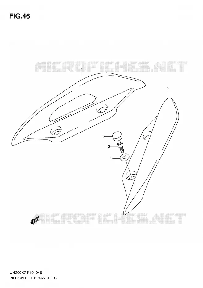 SUPPORT DOSSERET (MODEL K7) Suzuki SCOOTER 200 BURGMAN 2010  UH200L0(P19)