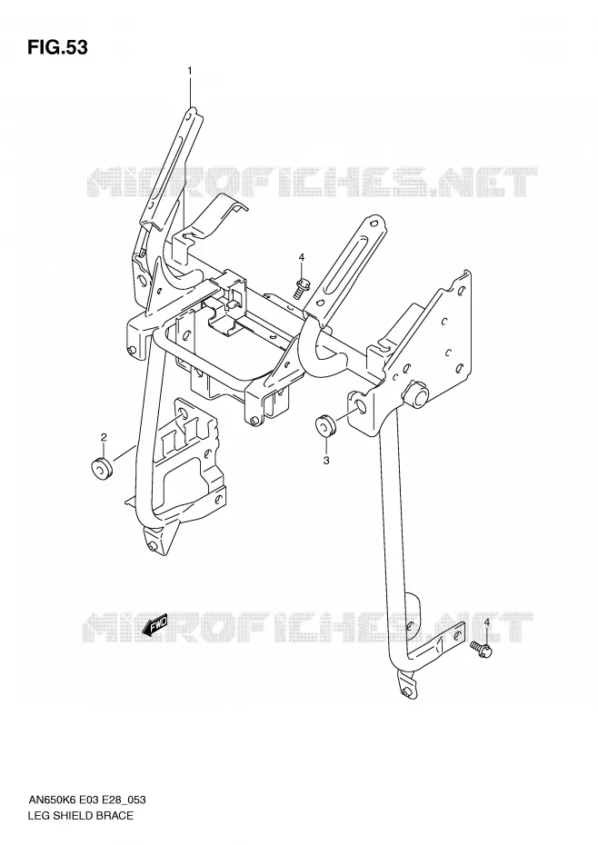 SUPPORT MARCHE PIEDS Suzuki SCOOTER 650 BURGMAN 2010  AN650L0(E3/E28)