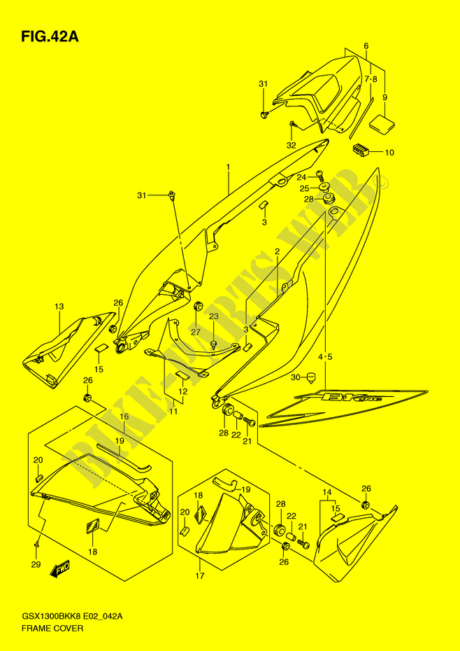 CARENAGES (MODEL L0) pour Suzuki B-KING 1300 2012