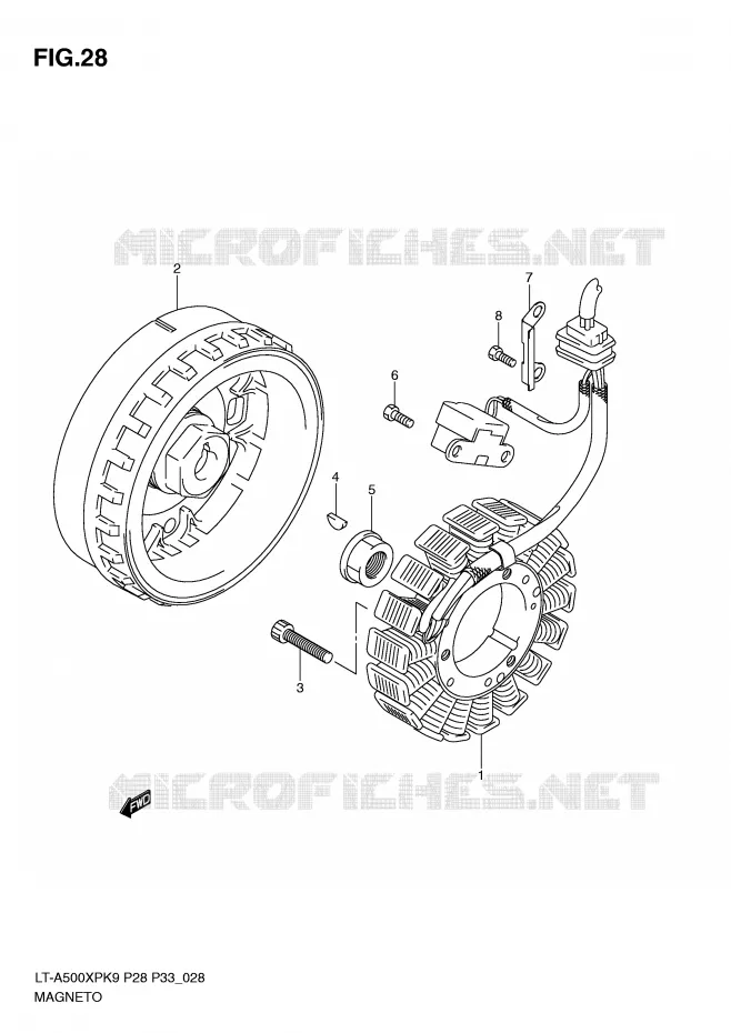 ALLUMAGE ROTOR - STATOR Suzuki QUAD 500 KINGQUAD 2010  LT-A500XPL0(P28/P33)