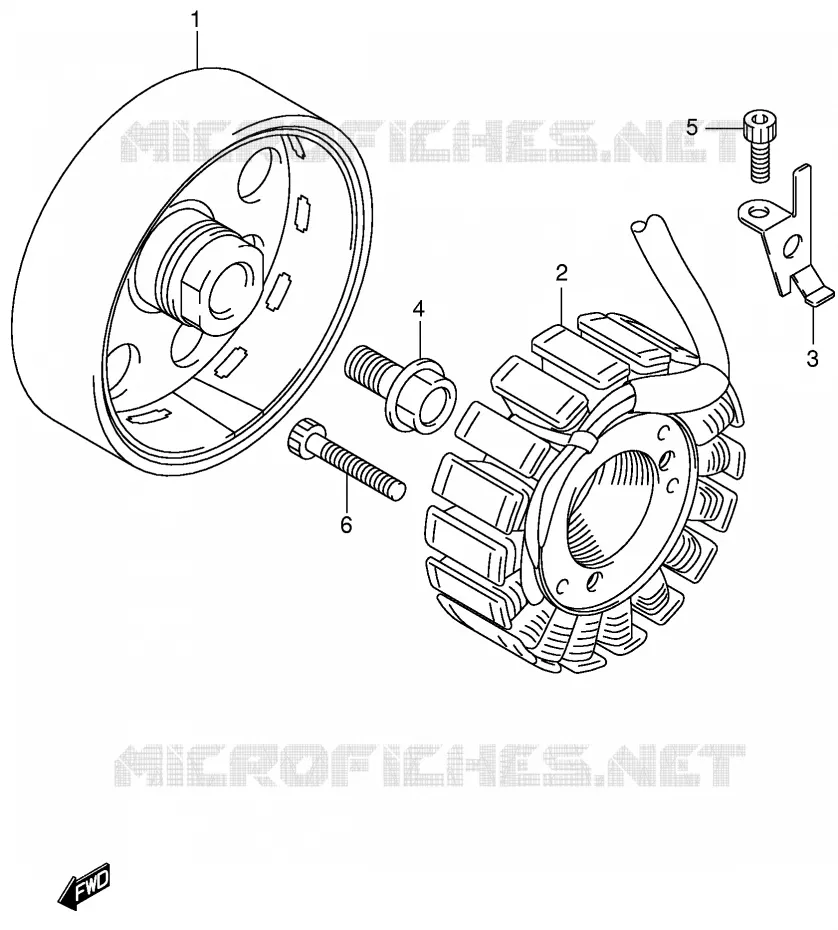 ALTERNATEUR (MODELE Y/K1) Suzuki MOTO 750 GSX-R 2000  GSX-R750U2Y(E2)