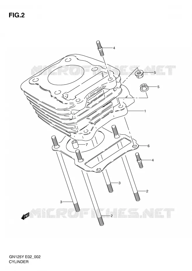 CYLINDRE Suzuki MOTO 125 GN 2000  GN125Y(E4)