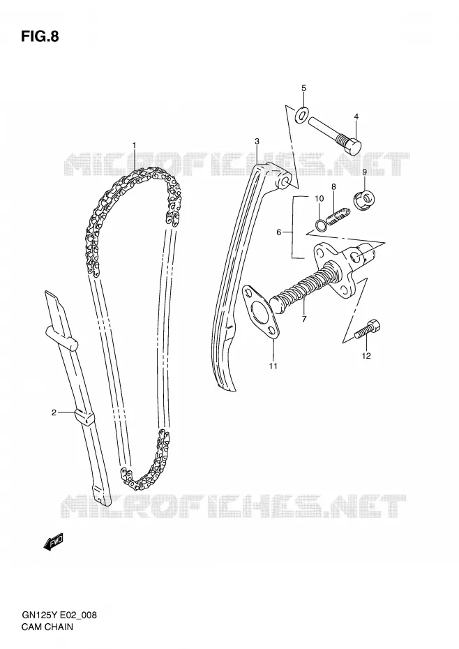 DISTRIBUTION Suzuki MOTO 125 GN 2001  GN125K1(E4)