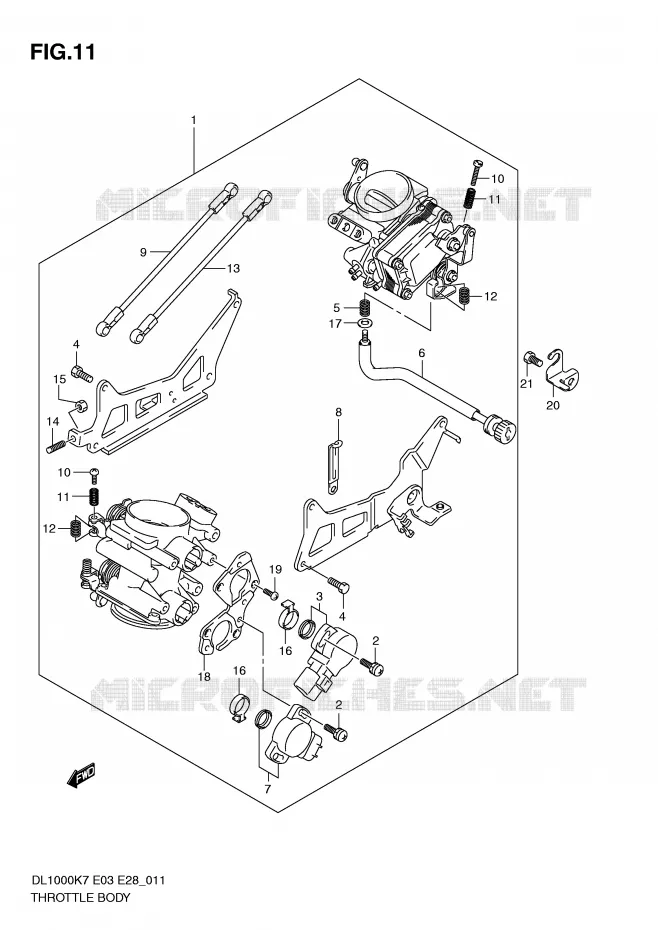 ENSEMBLE INJECTION Suzuki MOTO 1000 V-STROM 2009  DL1000K9(E3/E28)