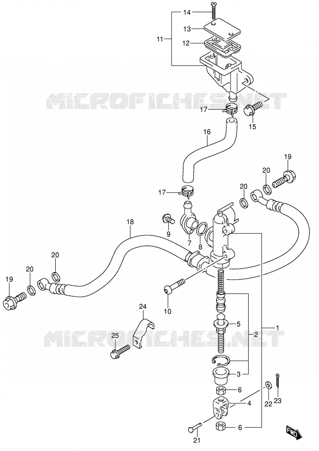 MAITRE CYLINDRE ARRIERE Suzuki MOTO 750 GSX-R 2000  GSX-R750U2Y(E2)