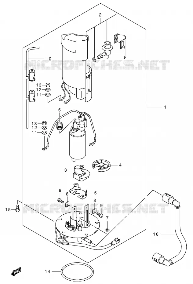 POMPE A ESSENCE (MODELE Y/K1) Suzuki MOTO 750 GSX-R 2001  GSX-R750U1K1(E2)