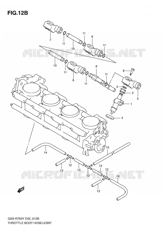 SYSTÈME D'INJECTION (MODELE K2/K3) Suzuki MOTO 750 GSX-R 2000  GSX-R750U2Y(E2)