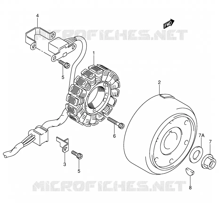 ALLUMAGE ROTOR - STATOR (DR-Z400EY/EK1/EK2/EK3/EK4) Suzuki MOTO 400 DR-Z 2003  DR-Z400EK3(E3/E28)