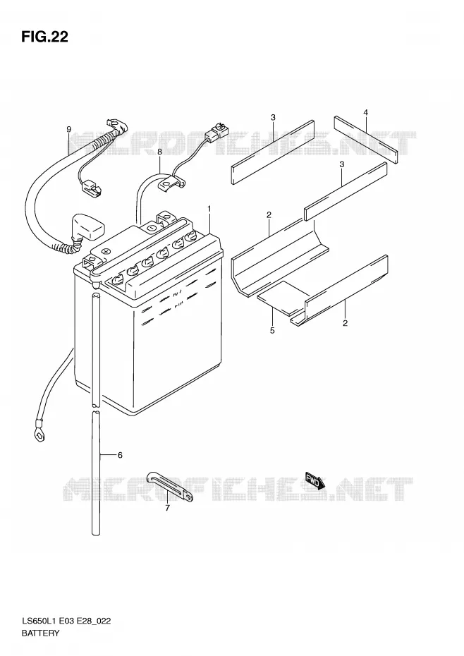 BATTERIE Suzuki MOTO 650 BOULEVARD 2011  LS650L1(E3/E28)