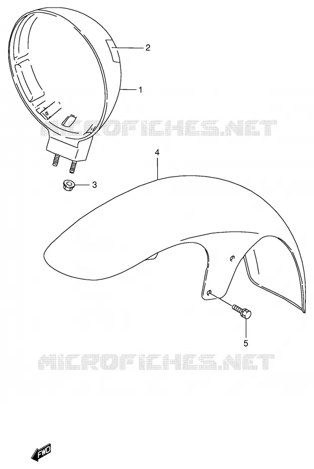 BOL DE PHARE Suzuki MOTO 600 INTRUDER 1996  VS600GLT(E2)