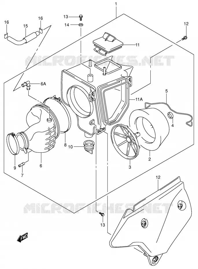 FILTRE A AIR Suzuki MOTO 400 DR-Z 2004  DR-Z400EK4(E3/E28)