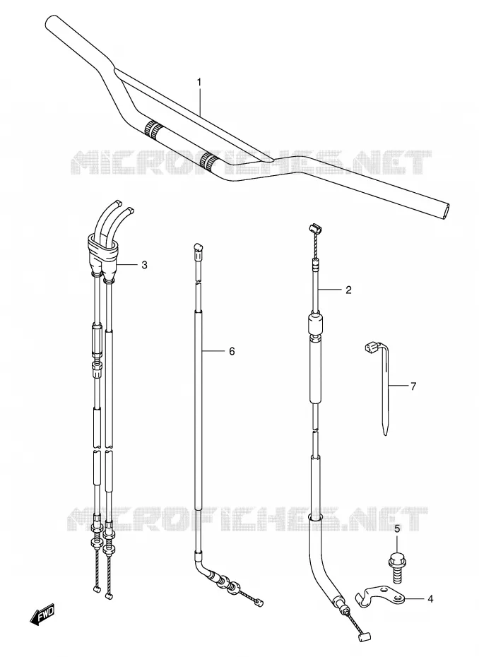 GUIDON Suzuki MOTO 400 DR-Z 2002  DR-Z400EK2(E3/E28)