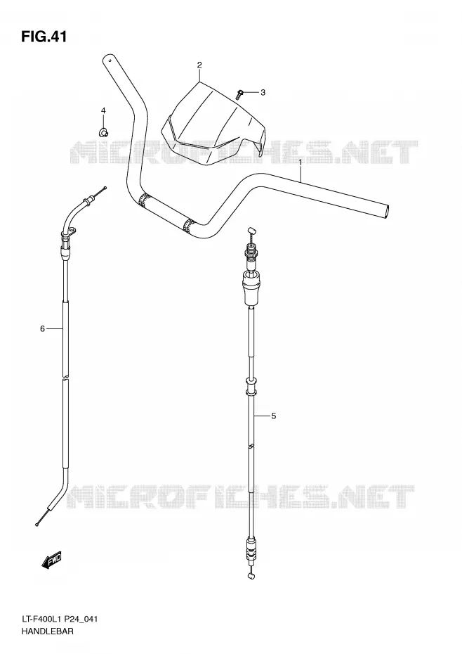 GUIDON Suzuki QUAD 400 KINGQUAD 2011  LT-F400L1(P24)