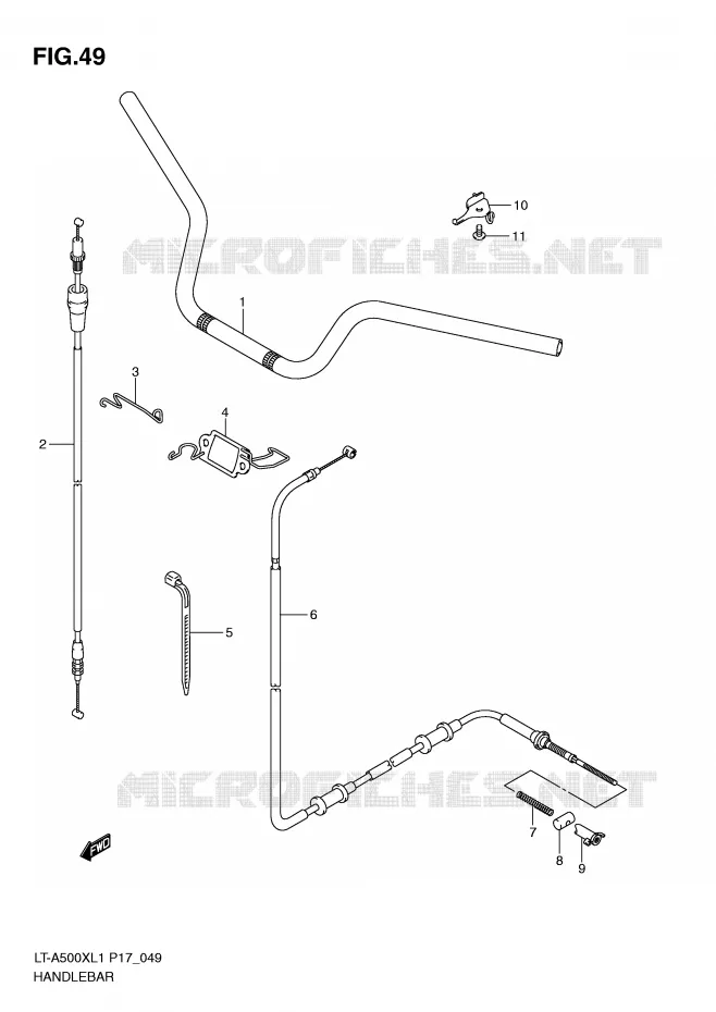 GUIDON Suzuki QUAD 500 KINGQUAD 2011  LT-A500XL1(P17)