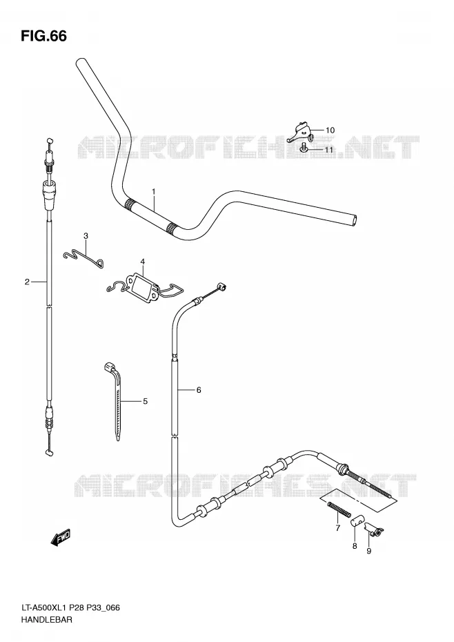 GUIDON Suzuki QUAD 500 KINGQUAD 2011  LT-A500XL1(P28/P33)