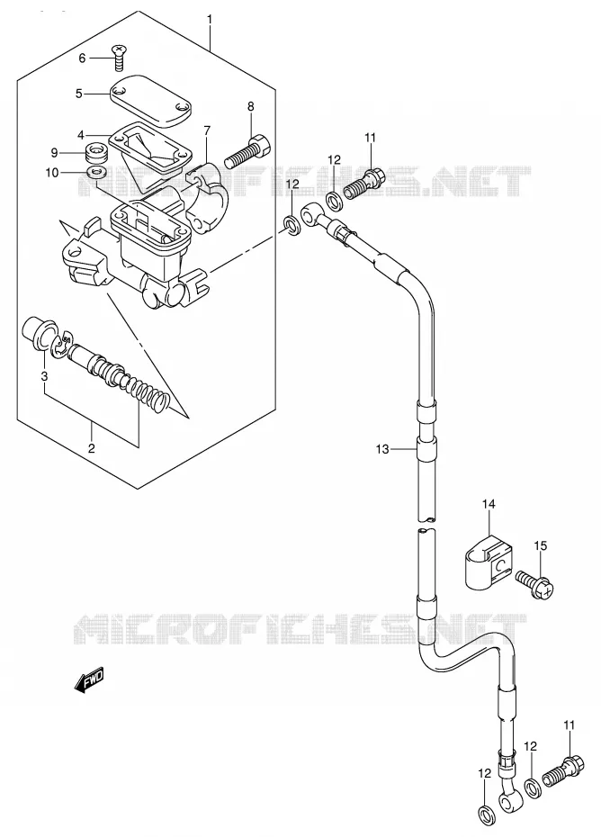 MAITRE CYLINDRE AVANT Suzuki MOTO 400 DR-Z 2000  DR-Z400EY(E3/E28)