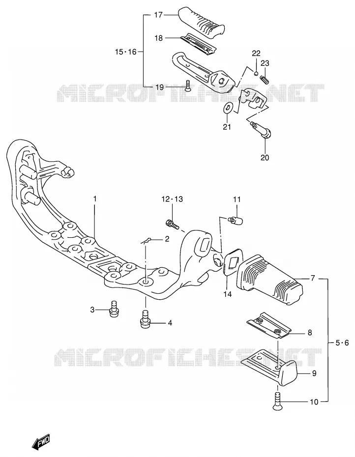 REPOSE PIED Suzuki MOTO 600 INTRUDER 1996  VS600GLT(E2)