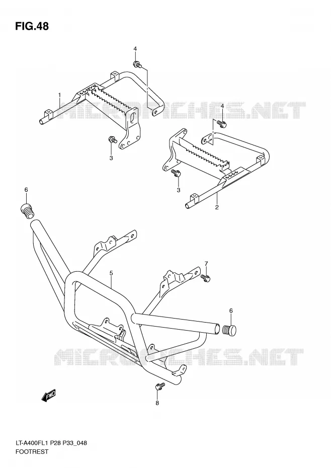 REPOSE PIED Suzuki QUAD 400 KINGQUAD 2011  LT-A400FL1(P28/P33)
