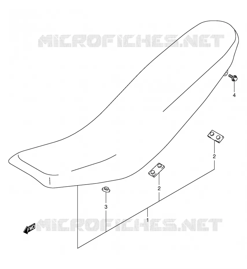 SELLE (MODELE K2/K3/K4) Suzuki MOTO 400 DR-Z 2003  DR-Z400EK3(E3/E28)