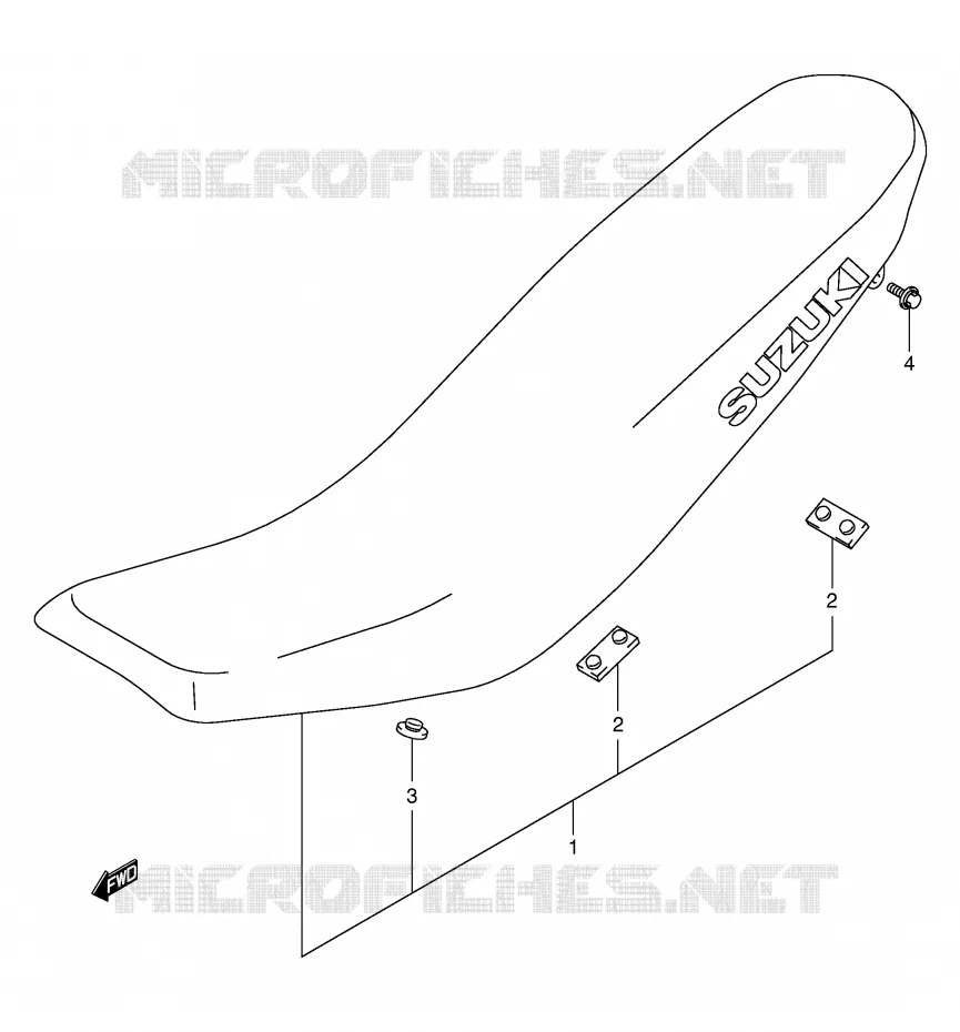 SELLE (MODELE Y/K1) Suzuki MOTO 400 DR-Z 2003  DR-Z400K3(E3/E28)
