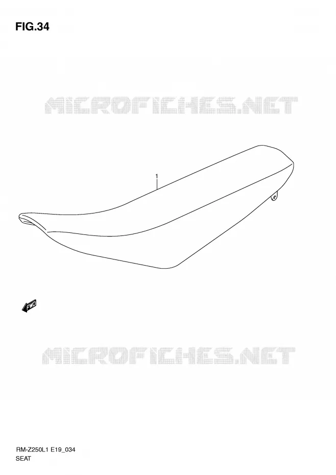 SELLE Suzuki MOTO 250 RM-Z 2011  RM-Z250L1(E19)