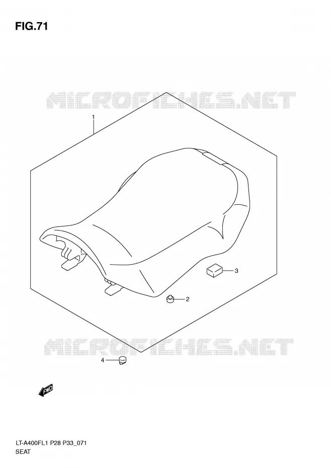 SELLE Suzuki QUAD 400 KINGQUAD 2011  LT-A400FZL1(P28/P33)