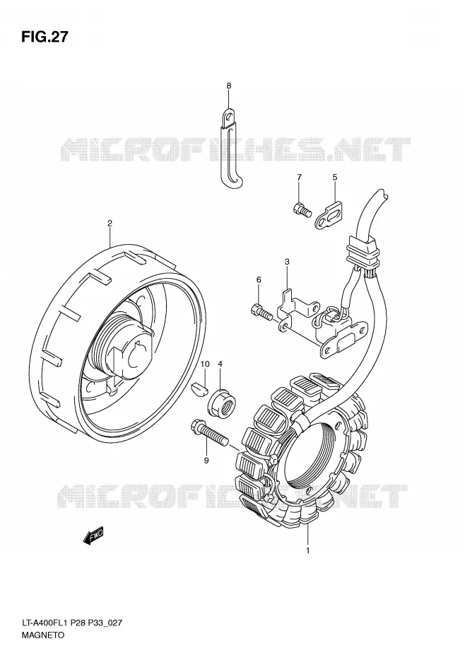 ALLUMAGE ROTOR - STATOR Suzuki QUAD 400 KINGQUAD 2011  LT-A400FZL1(P28/P33)