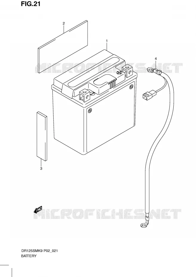 BATTERIE Suzuki MOTO 125 DR 2010  DR125SML0