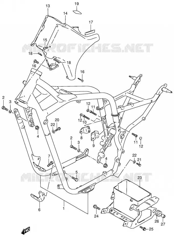 CADRE Suzuki MOTO 600 INTRUDER 1997  VS600GLV(E2)
