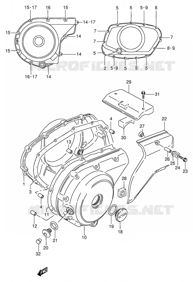 CARTER Suzuki MOTO 600 INTRUDER 1996  VS600GLUT(E2)