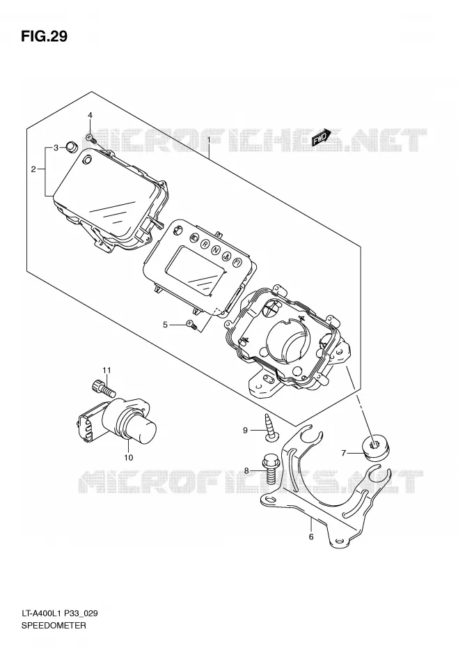 COMPTEUR Suzuki QUAD 400 KINGQUAD 2011  LT-A400L1(P33)