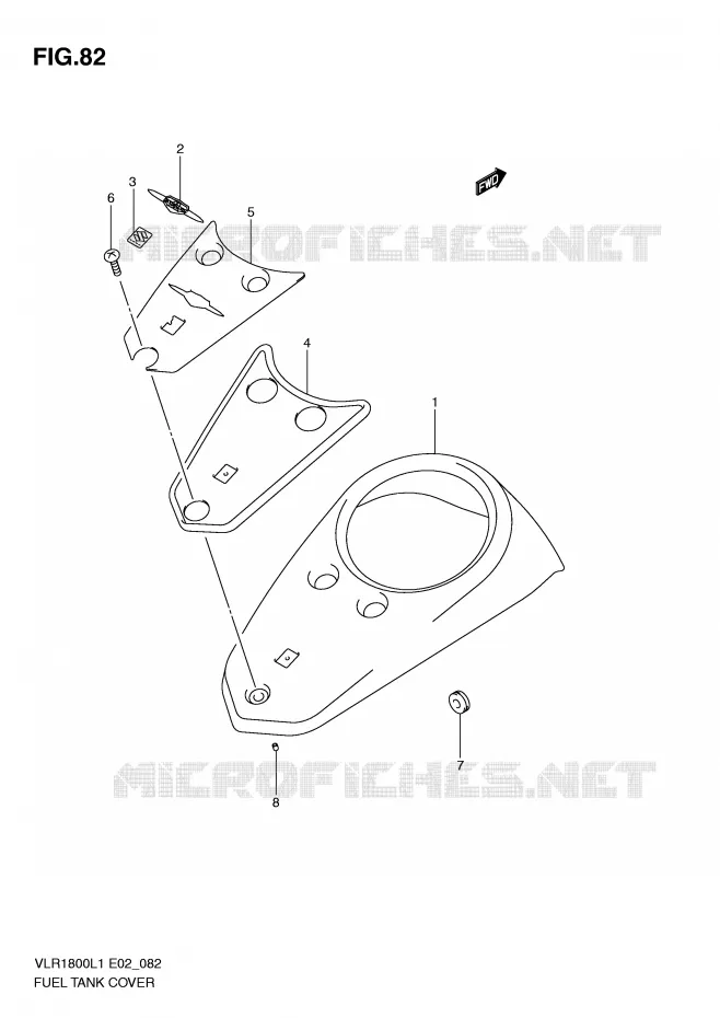 COUVRE RESERVOIR (VLR1800TL1 E2) Suzuki MOTO 1800 INTRUDER 2011  VLR1800L1(E2)