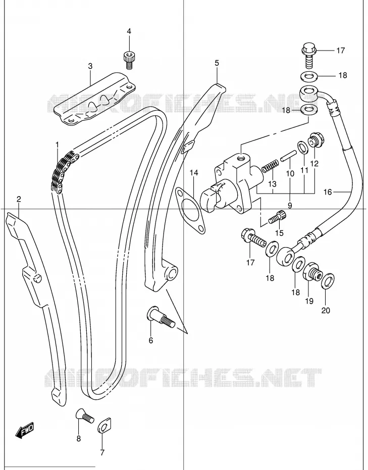 DISTRIBUTION Suzuki MOTO 1300 HAYABUSA 2001  GSX1300RU2K1(E2)