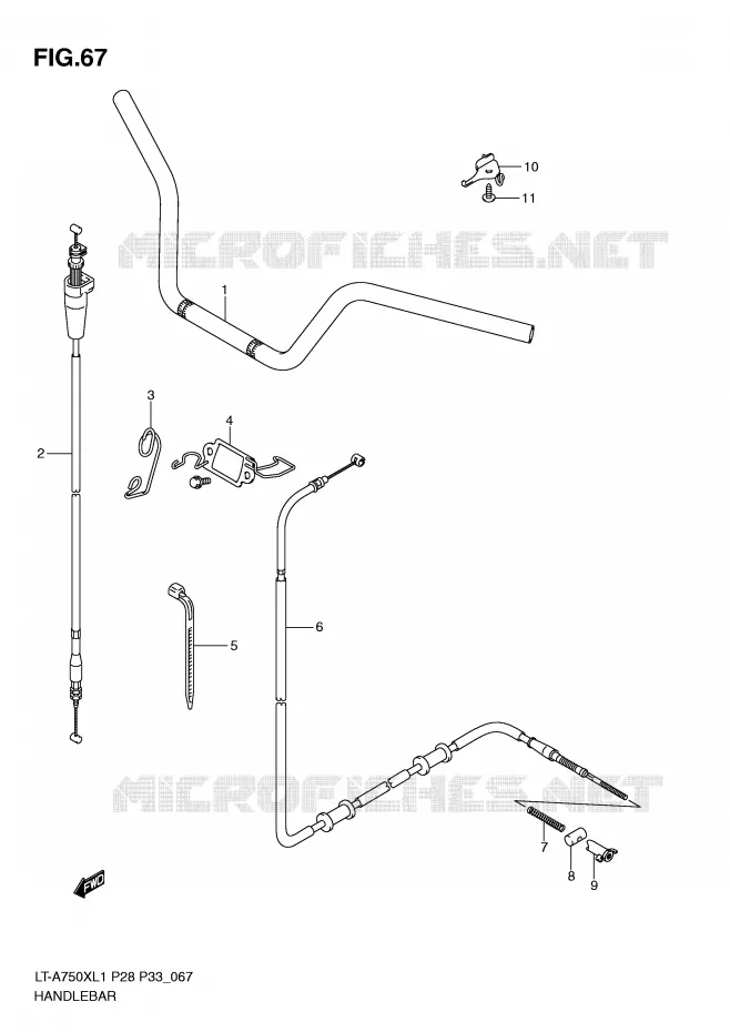 GUIDON Suzuki QUAD 750 KINGQUAD 2011  LT-A750XZL1(P28/P33)