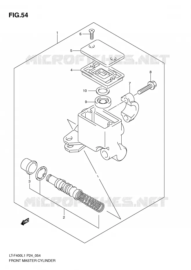 MAITRE CYLINDRE AVANT Suzuki QUAD 400 KINGQUAD 2011  LT-F400L1(P24)