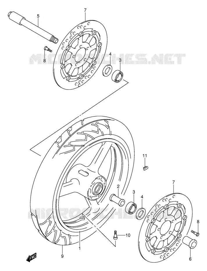 ROUE AVANT Suzuki MOTO 1300 HAYABUSA 2000  GSX1300RY(E2)