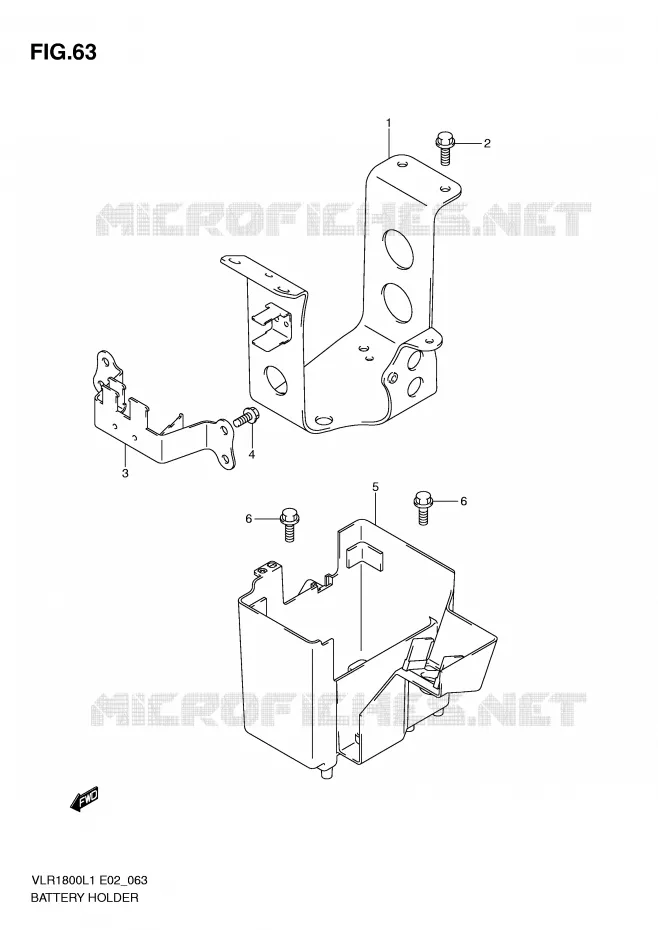 SUPPORT BATTERIE Suzuki MOTO 1800 INTRUDER 2011  VLR1800TL1(E2)
