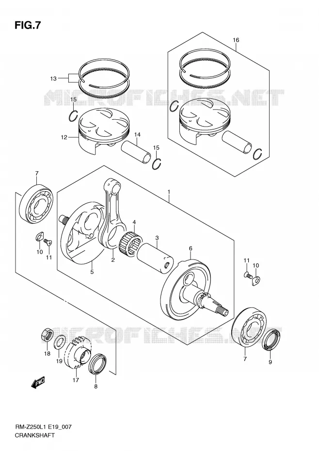 VILEBREQUIN Suzuki MOTO 250 RM-Z 2011  RM-Z250L1(E19)