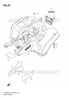 GARDE BOUE ARRIERE (LT A500XPZL1 P33) pour Suzuki KINGQUAD 500 2011