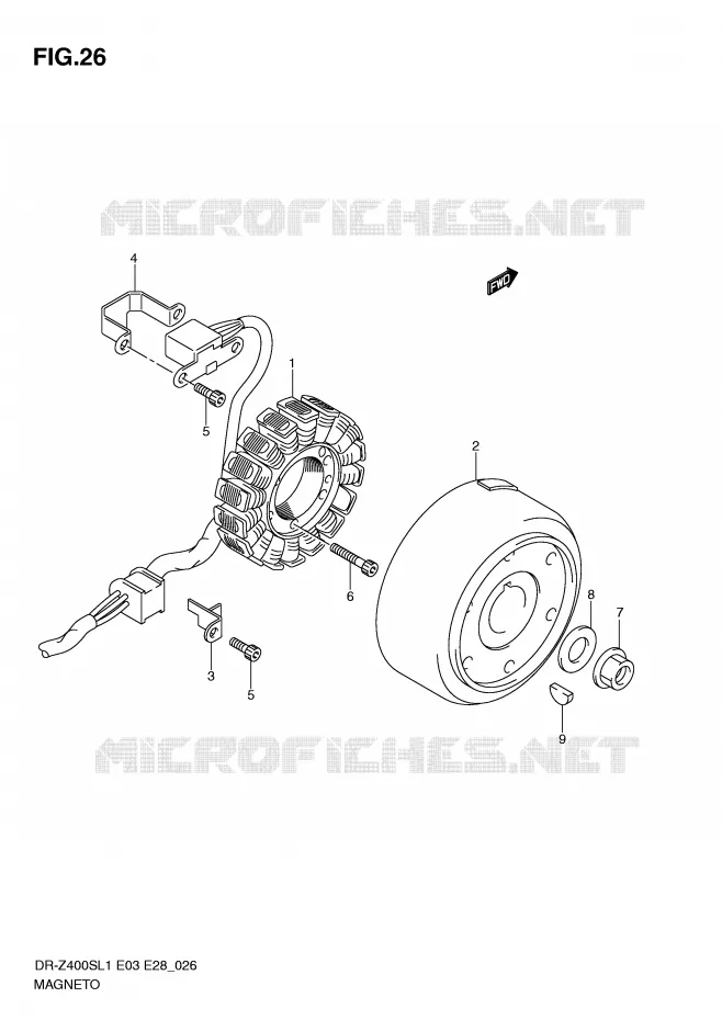 ALLUMAGE ROTOR - STATOR Suzuki MOTO 400 DR-Z 2011  DR-Z400SL1(E3/E28)